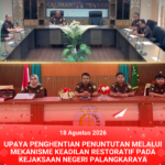 Upaya Penghentian Penuntutan Melalui Mekanisme Keadilan Restoratif pada Kejaksaan Negeri Palangkaraya